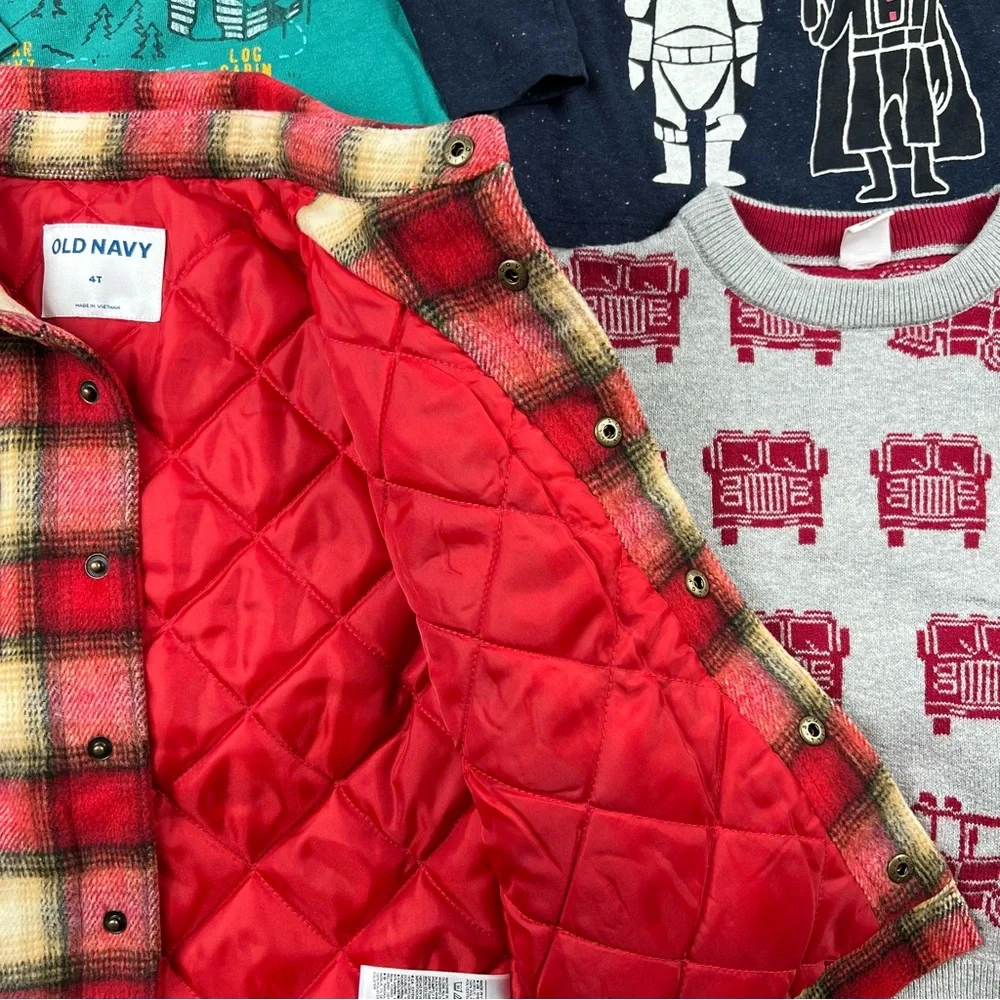 4T Boy Assorted Brand Fall Winter Clothing Bundle Long Sleeve